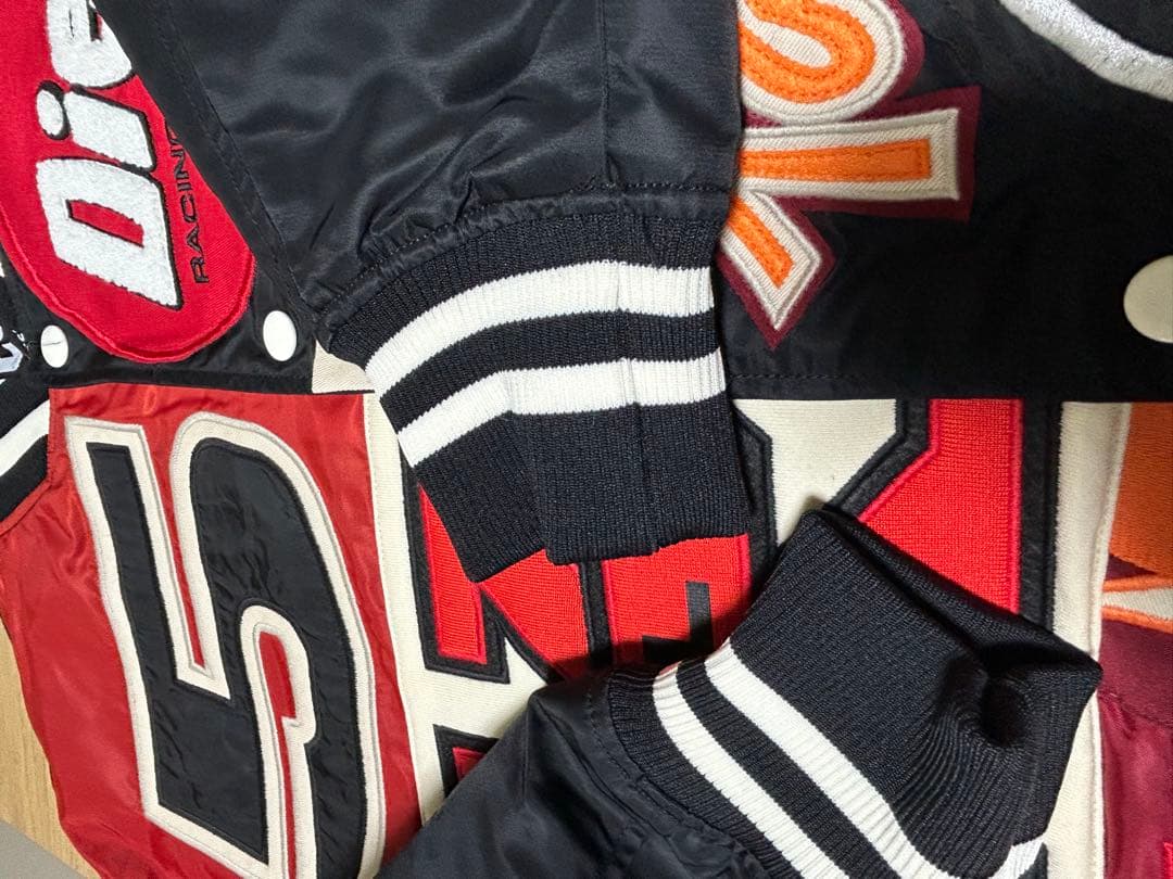 希少 ディーゼル　スタジャン レーシングジャケット Ｌワッペン ボンバー