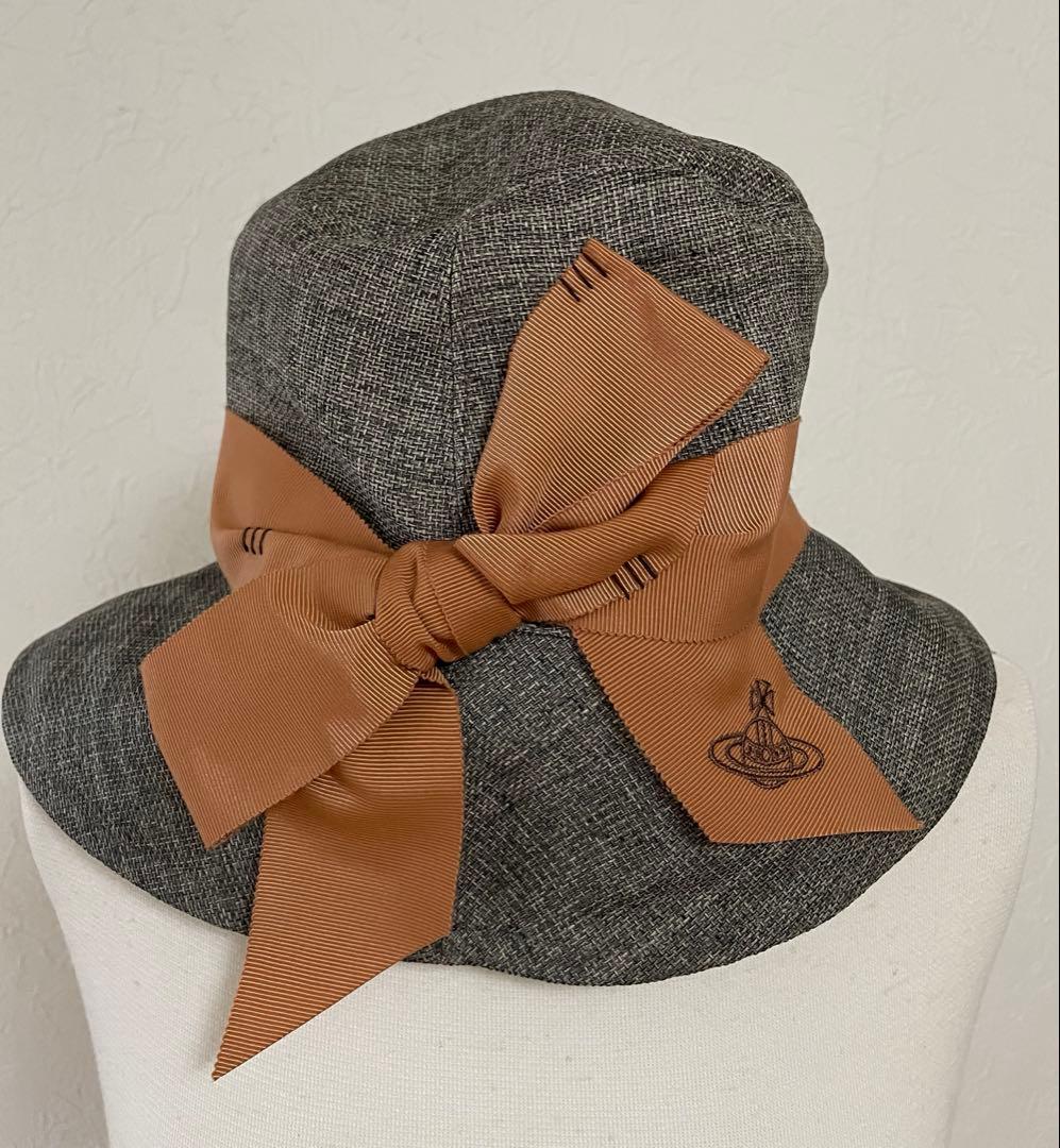 美品✨Vivienne Westwood リボン　バケットハット　帽子　オーブ