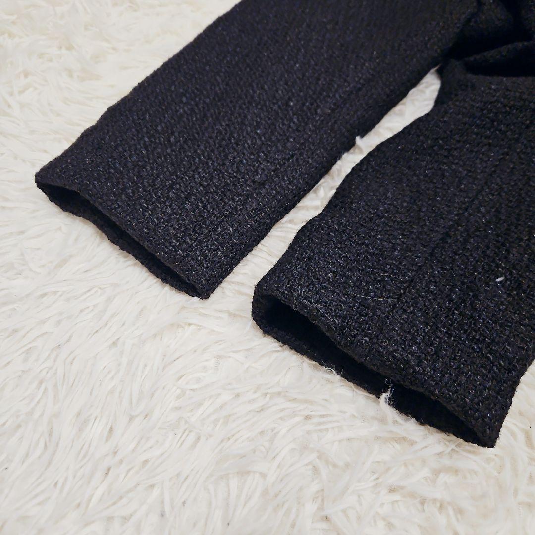 美品 JOURNAL STANDARD ツイードジャケット ノーカラー 黒