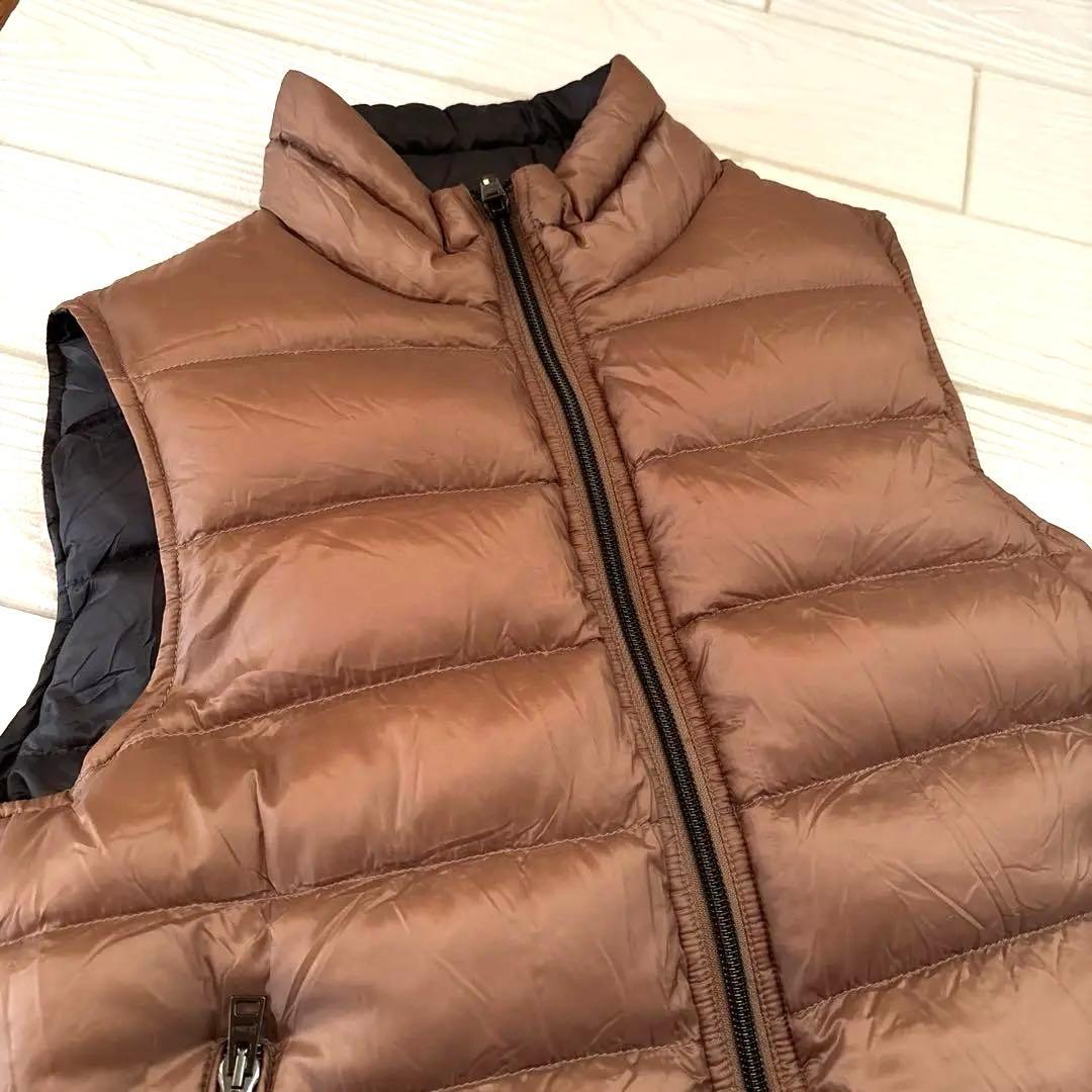 HERNOヘルノリバーシブルダウベストブラック×ライトベェージュイタリア42