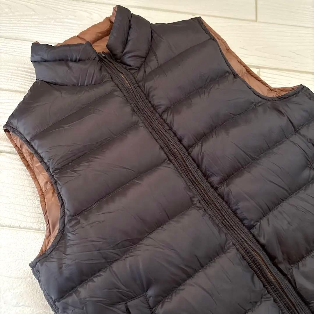 HERNOヘルノリバーシブルダウベストブラック×ライトベェージュイタリア42