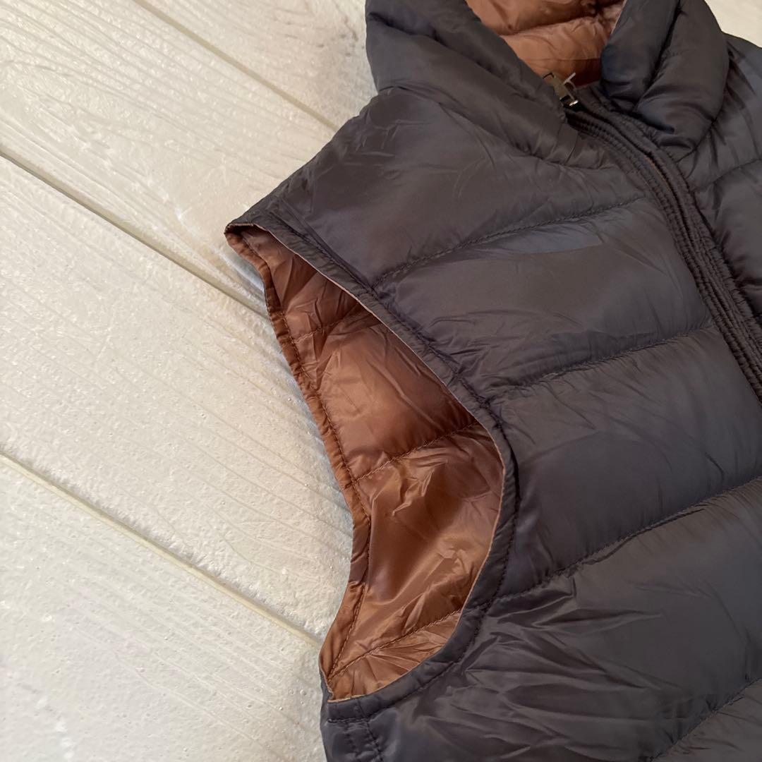 HERNOヘルノリバーシブルダウベストブラック×ライトベェージュイタリア42