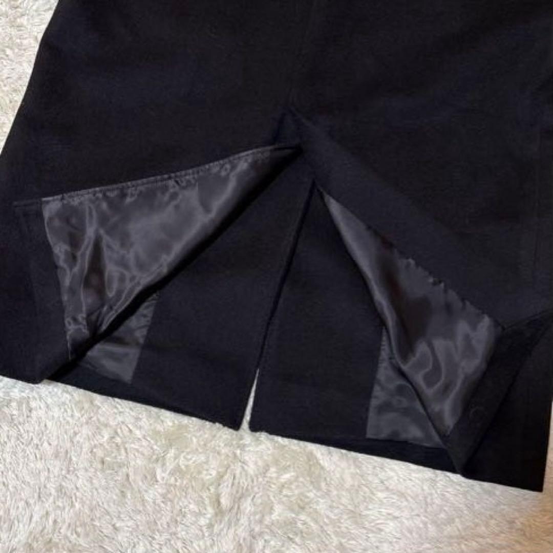 k*p様 美品＊23区 ウールカシミヤビーバー チェスター コート 36 ブラッ