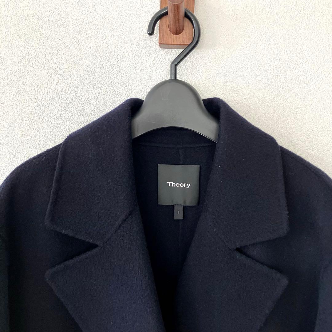 ◆美品 Theory セオリー テェスター コートカシミヤ ネイビー