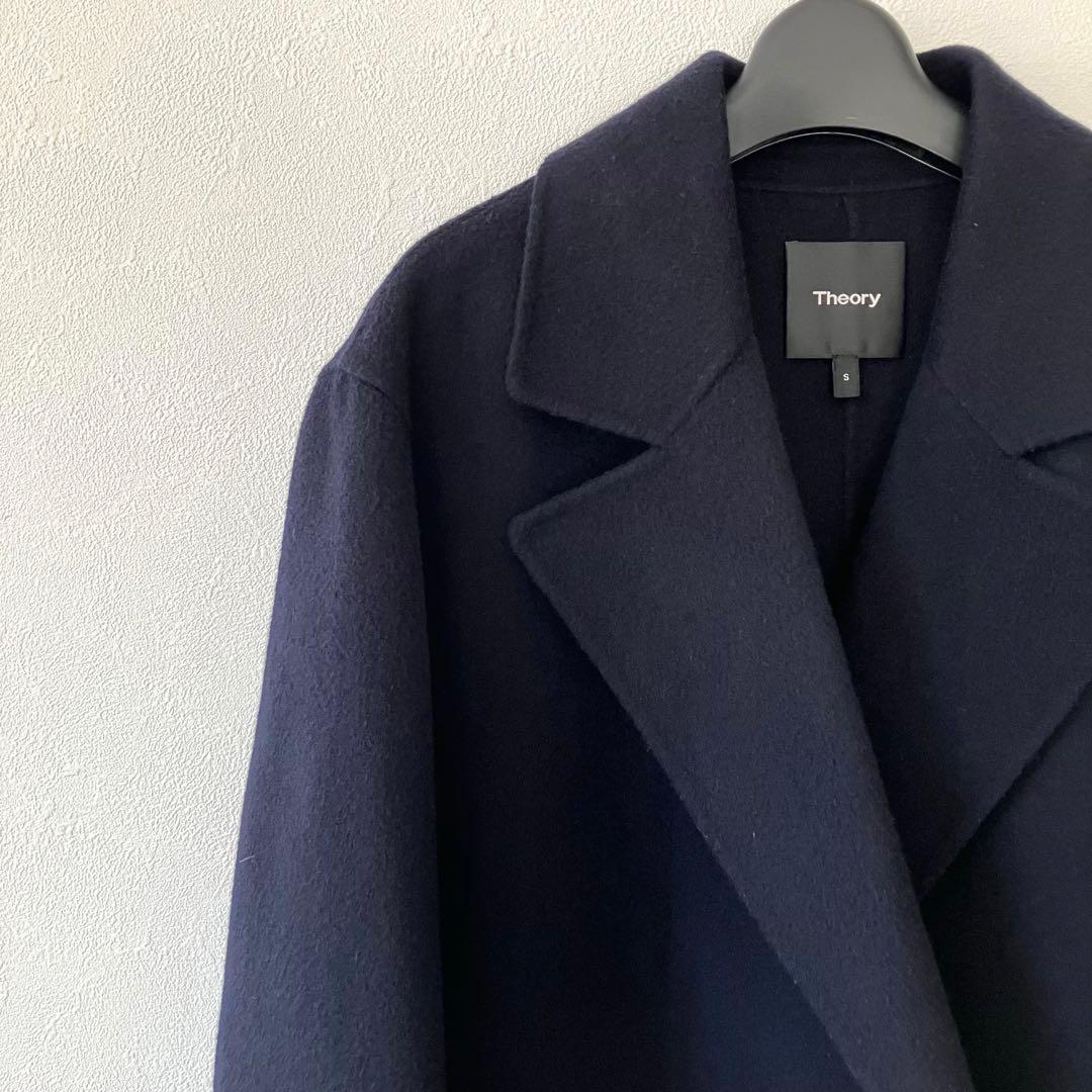 ◆美品 Theory セオリー テェスター コートカシミヤ ネイビー
