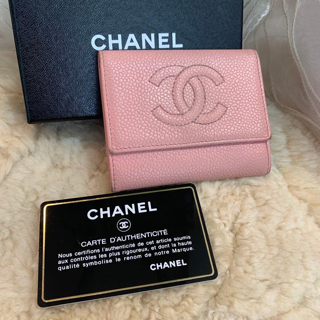 CHANEL　キャビア　ケース　ココマーク　9番　Gカード・シリアル付