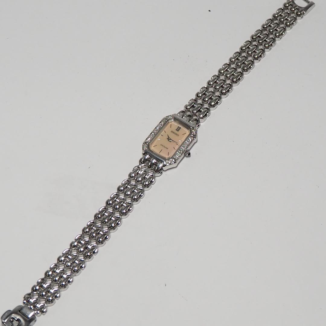 美品 エクセリーヌ セイコー SEIKO ダイヤベゼル シェル 腕時計 H539