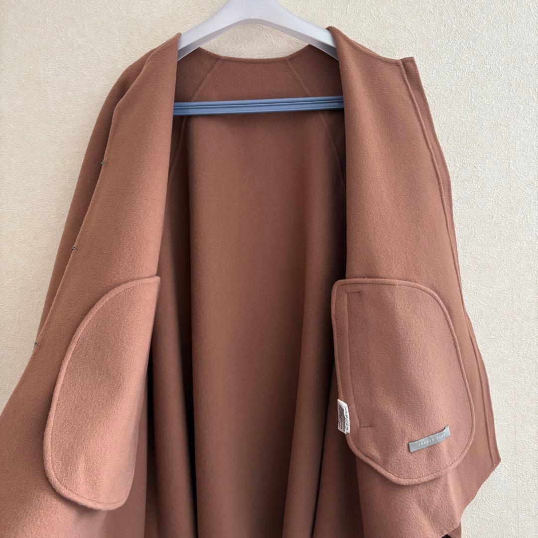 セオリーリュクス　カシミヤ　ウール　コート　ケープ　マント