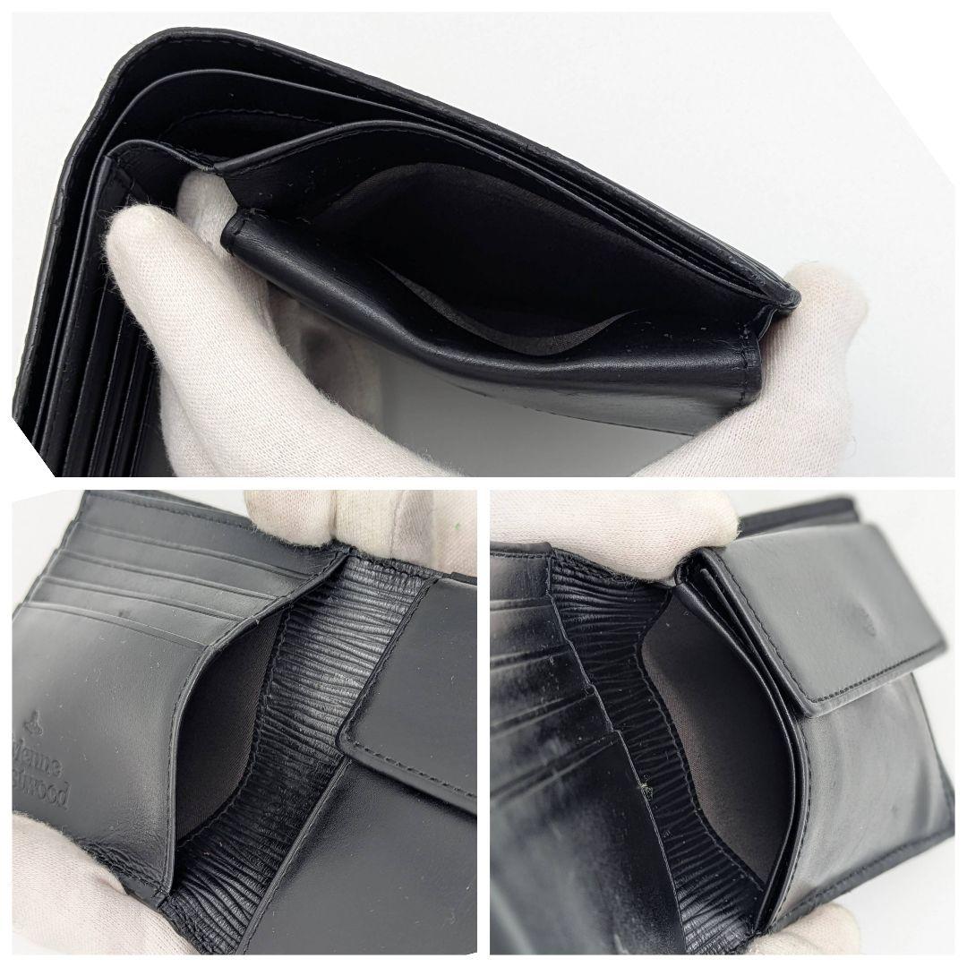 Vivienne Westwood 二つ折り財布 フロウ ブラック 黒 レザー