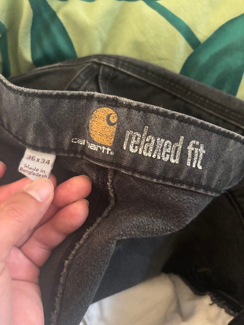 ア*郎様 Carhartt ペインター　ダブルニー　極上フェード　36×34