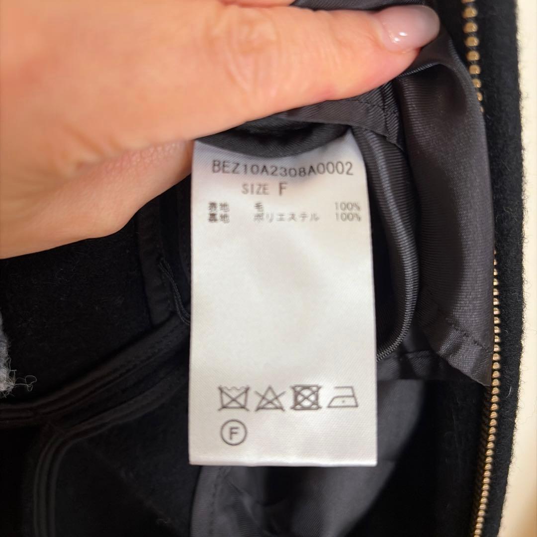 BEARDSLEY ブラック ノーカラージャケット