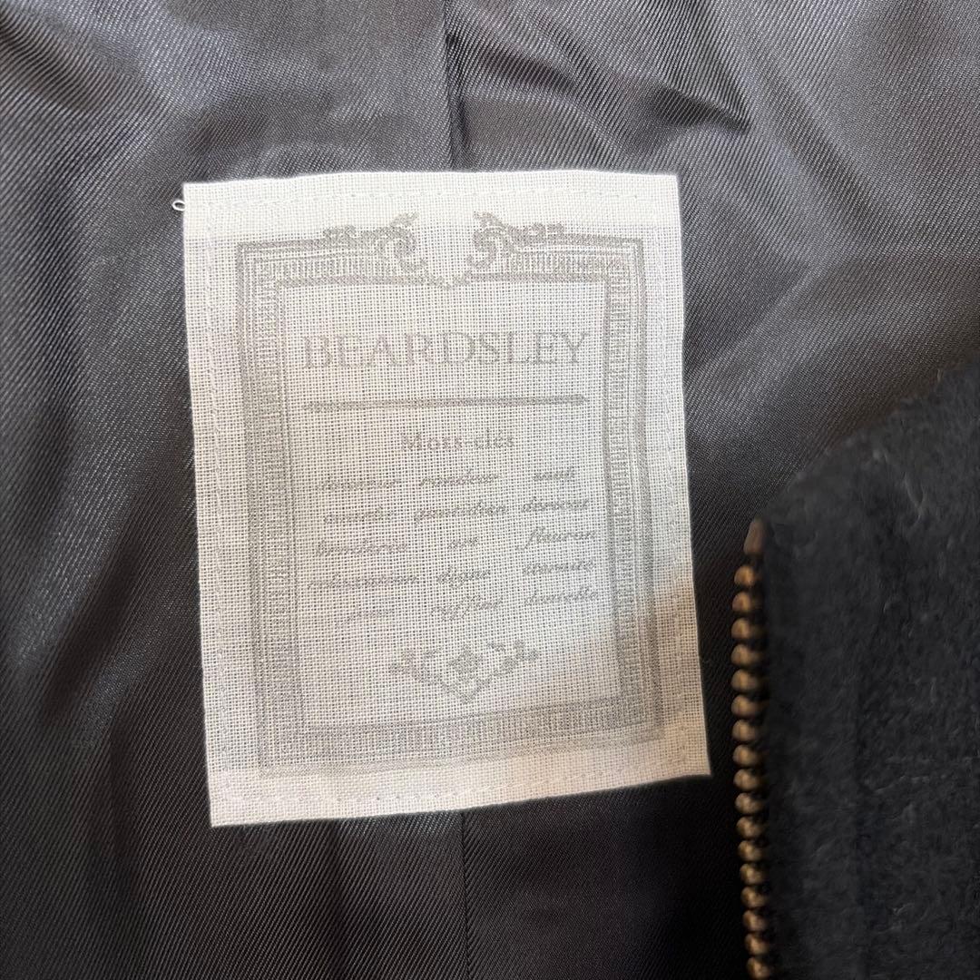 BEARDSLEY ブラック ノーカラージャケット