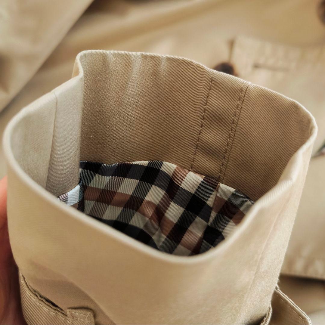 【美品】アクアスキュータム ブルーライナー付き トレンチコート サイズ6