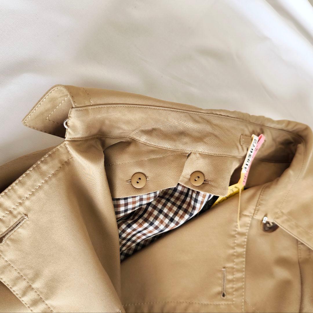 【美品】アクアスキュータム ブルーライナー付き トレンチコート サイズ6