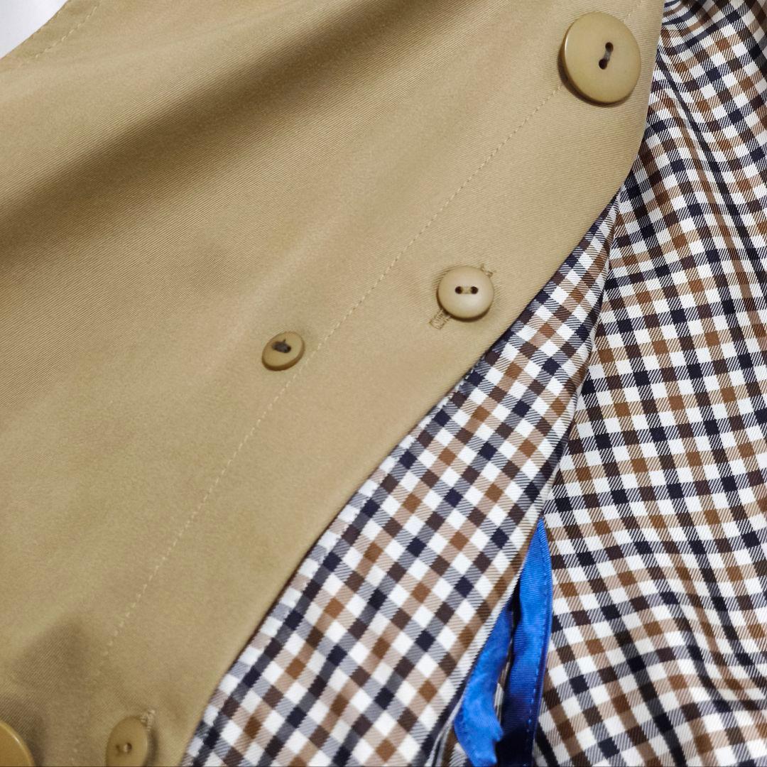 【美品】アクアスキュータム ブルーライナー付き トレンチコート サイズ6