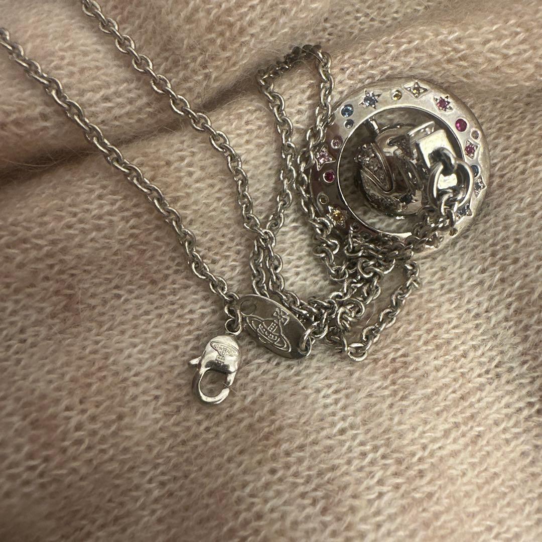 ヴィヴィアンウエストウッドMAN DEMETRIUS ORB ネックレスシルバー