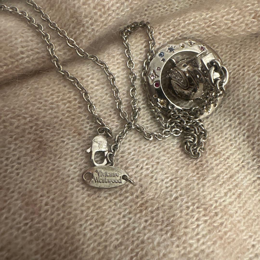 ヴィヴィアンウエストウッドMAN DEMETRIUS ORB ネックレスシルバー