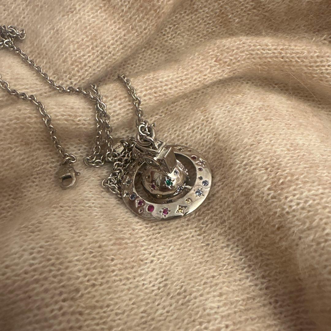 ヴィヴィアンウエストウッドMAN DEMETRIUS ORB ネックレスシルバー