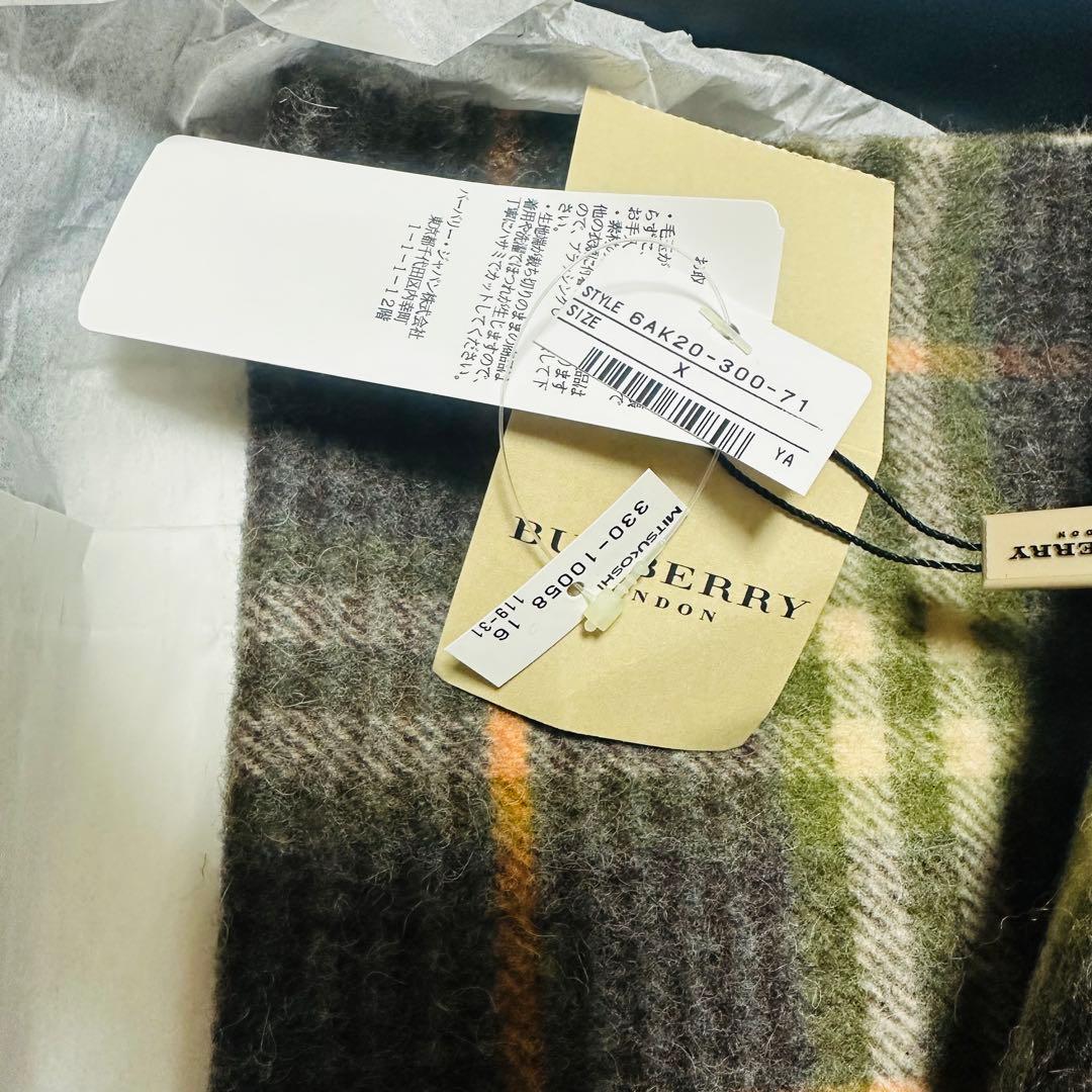 バーバリー　ロンドン　キャメルヘア　100% マフラー　未使用品