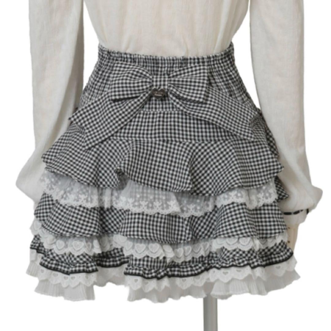 新品タグ付♡リズリサ♡ レースアップティアードスカパン♡グレー♡