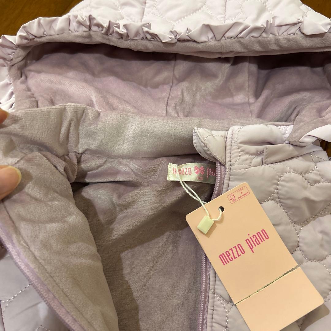 メゾピアノ　ハートキルトブルゾン　アウター