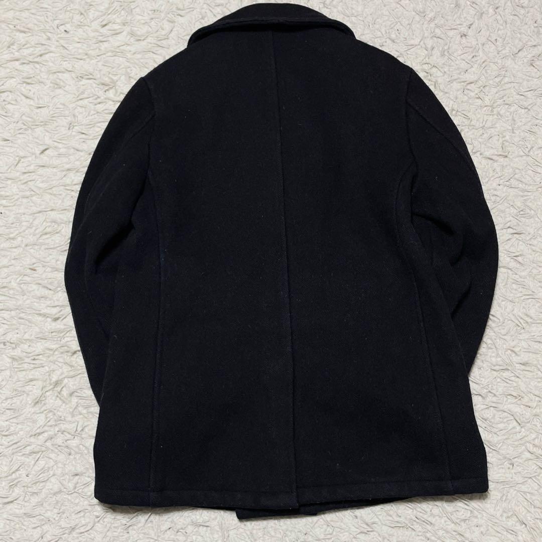 【USA製】SCHOOT Pコート メンズ ウール ブラック 740N