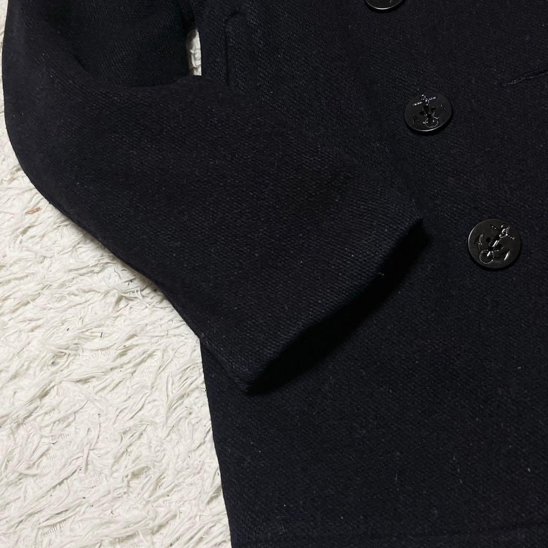 【USA製】SCHOOT Pコート メンズ ウール ブラック 740N