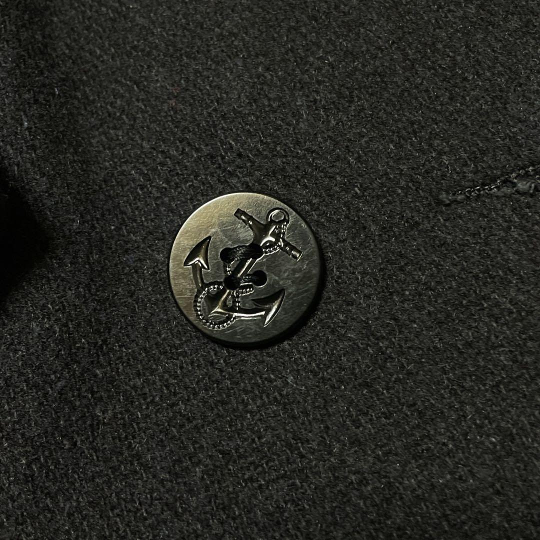 【USA製】SCHOOT Pコート メンズ ウール ブラック 740N