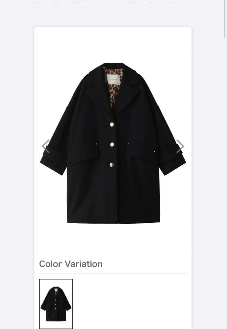 完売品HUMBIE ライトメルトン コクーン シルエット チェスター コート