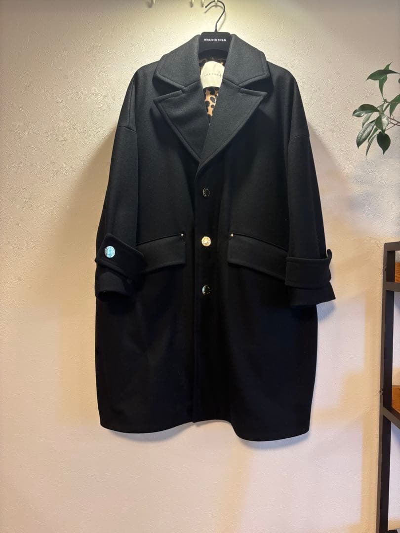 完売品HUMBIE ライトメルトン コクーン シルエット チェスター コート