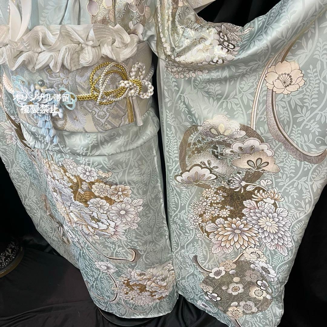 ■オーダー仕立て付き■新作■水色正絹振袖フルセット■振袖一式■成人式