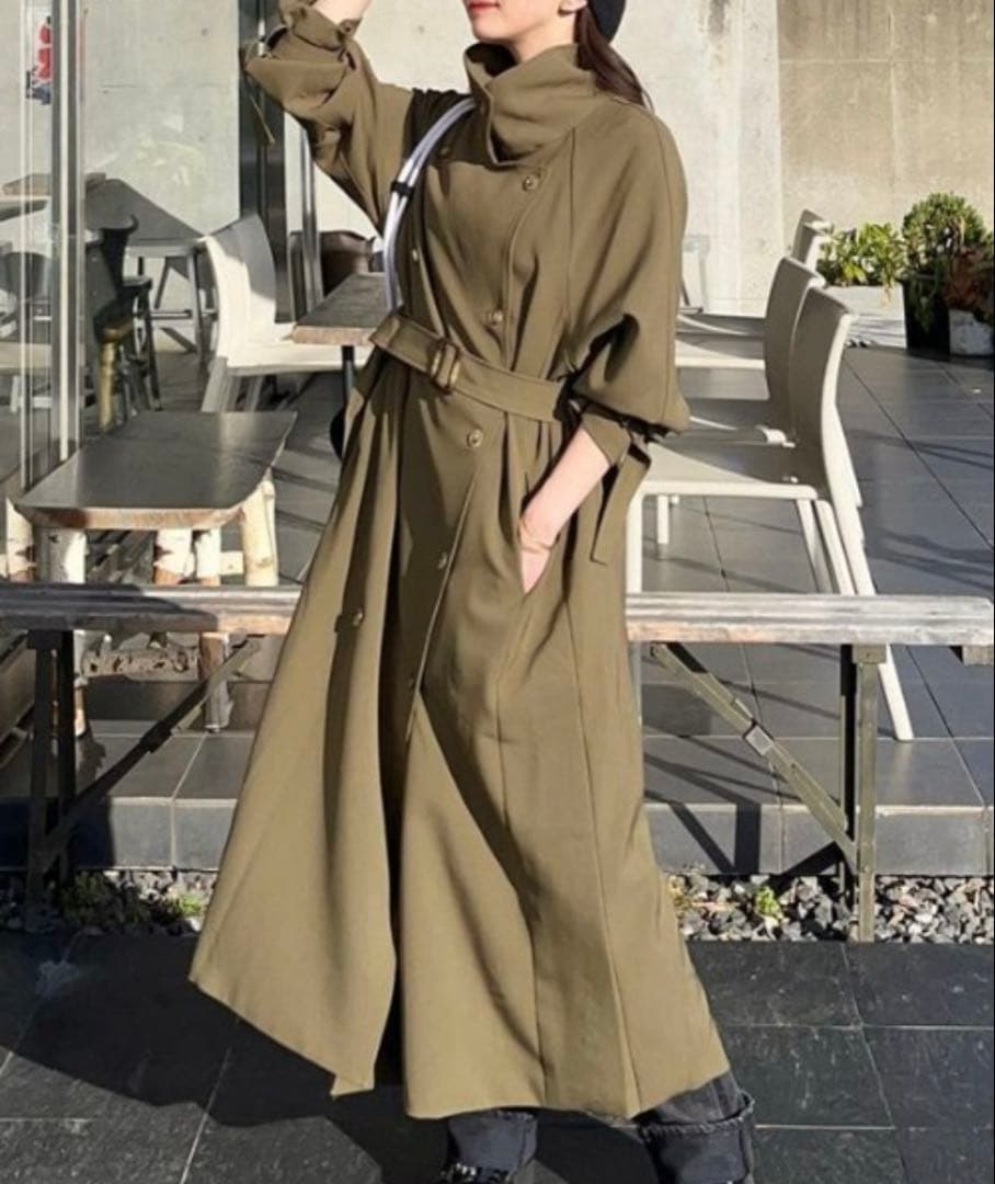ACYM Stand collar long トレンチコート