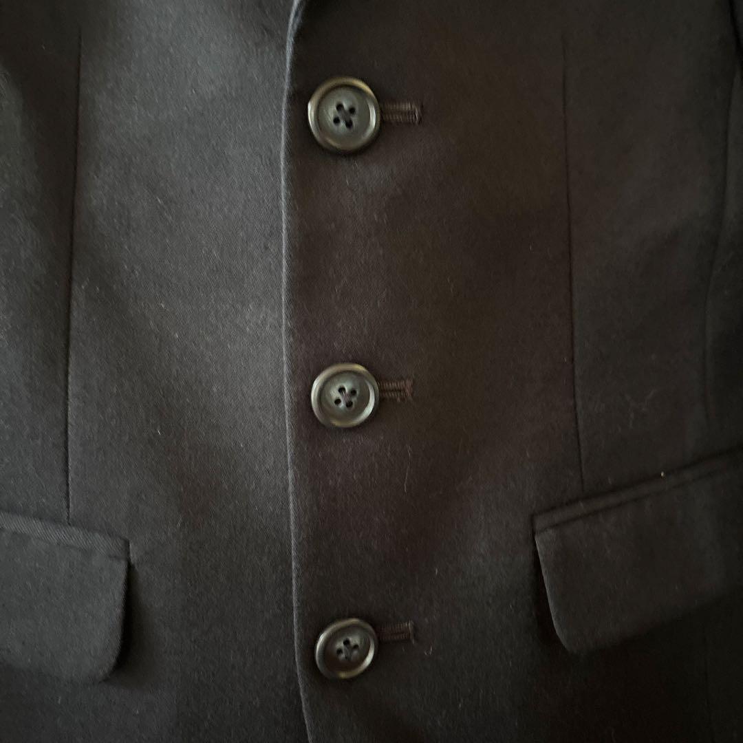 美品familiarネイビー上質ウールスーツジャケット＆ハーフパンツ120センチ