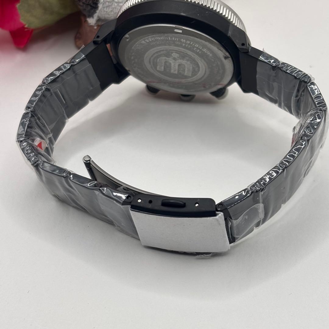 稼働品☆　ムーブメントインモーション　クロノグラフ　メンズ腕時計