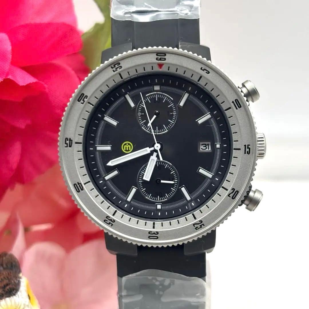 稼働品☆　ムーブメントインモーション　クロノグラフ　メンズ腕時計