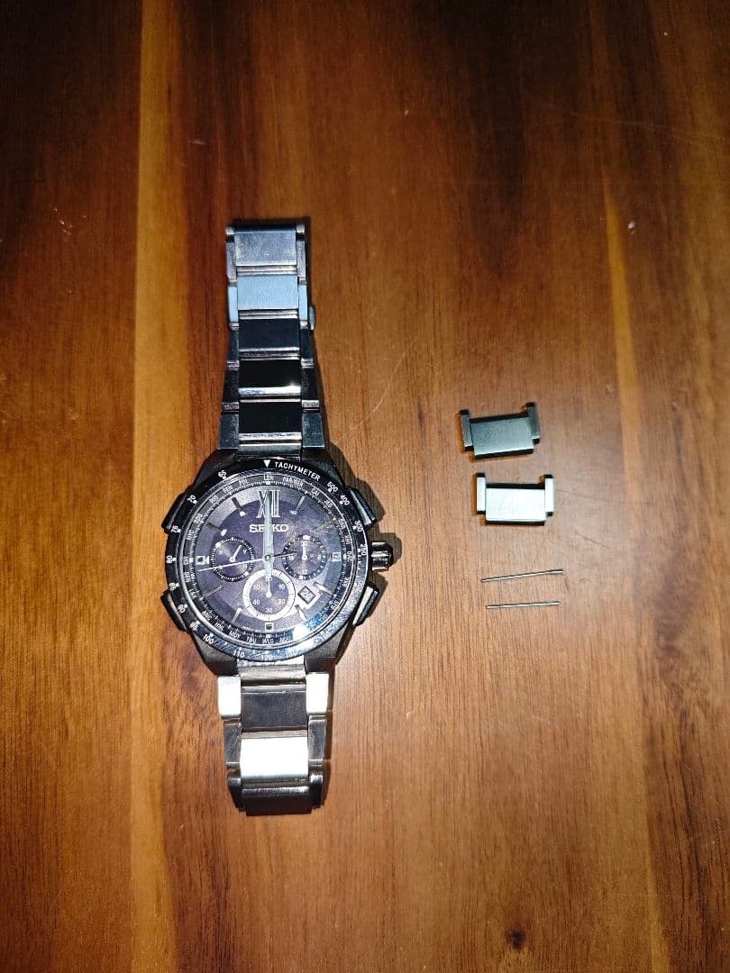 SEIKO クロノグラフ ブラック腕時計　セイコー　8B92-0AE0