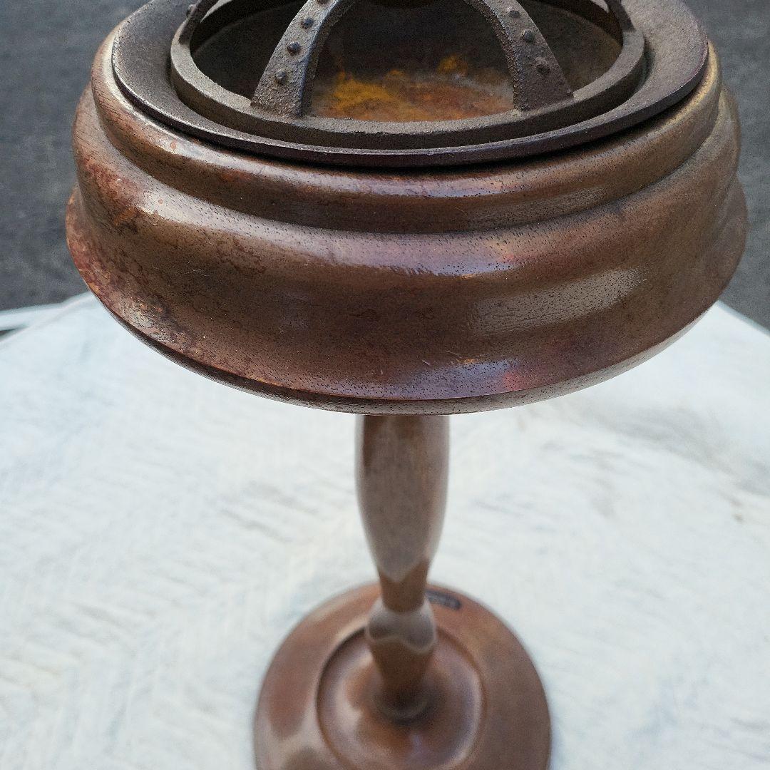 【アンティーク】オールド マルニ 木製スタンド式灰皿【マルニ木工】