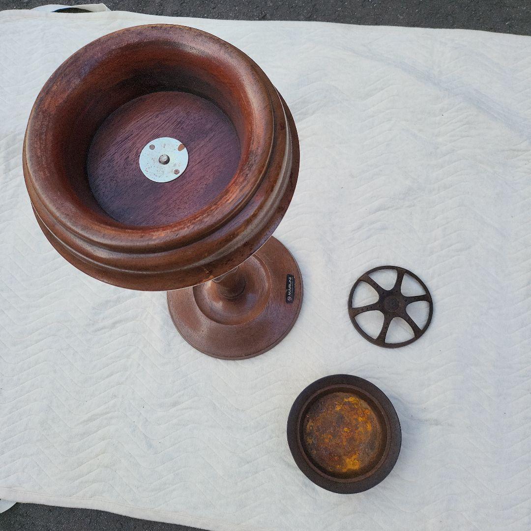 【アンティーク】オールド マルニ 木製スタンド式灰皿【マルニ木工】