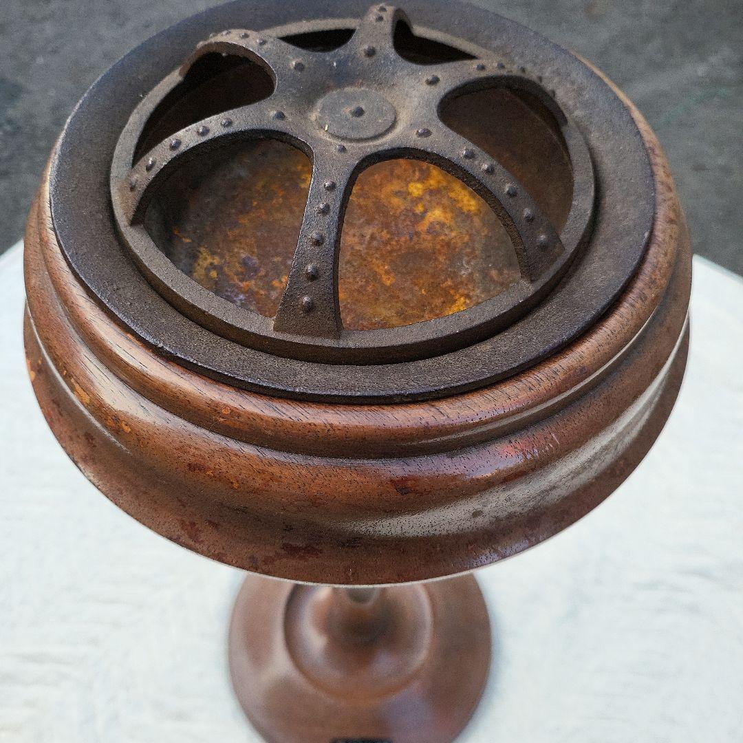 【アンティーク】オールド マルニ 木製スタンド式灰皿【マルニ木工】