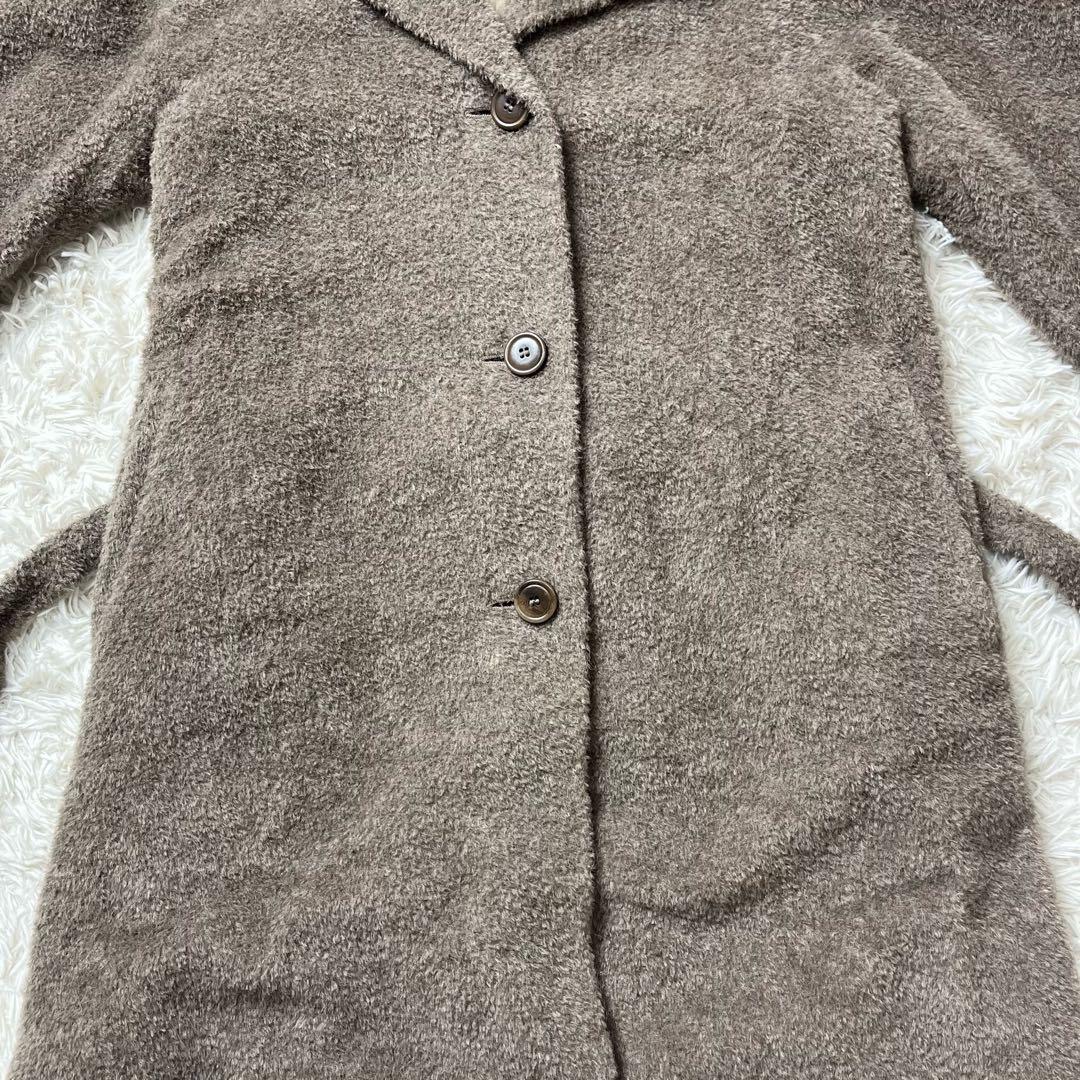 マックスマーラ　最高級　白タグ　アルパカ　シャギーコート　マキシ丈　42