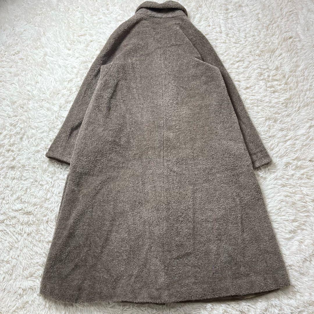 マックスマーラ　最高級　白タグ　アルパカ　シャギーコート　マキシ丈　42