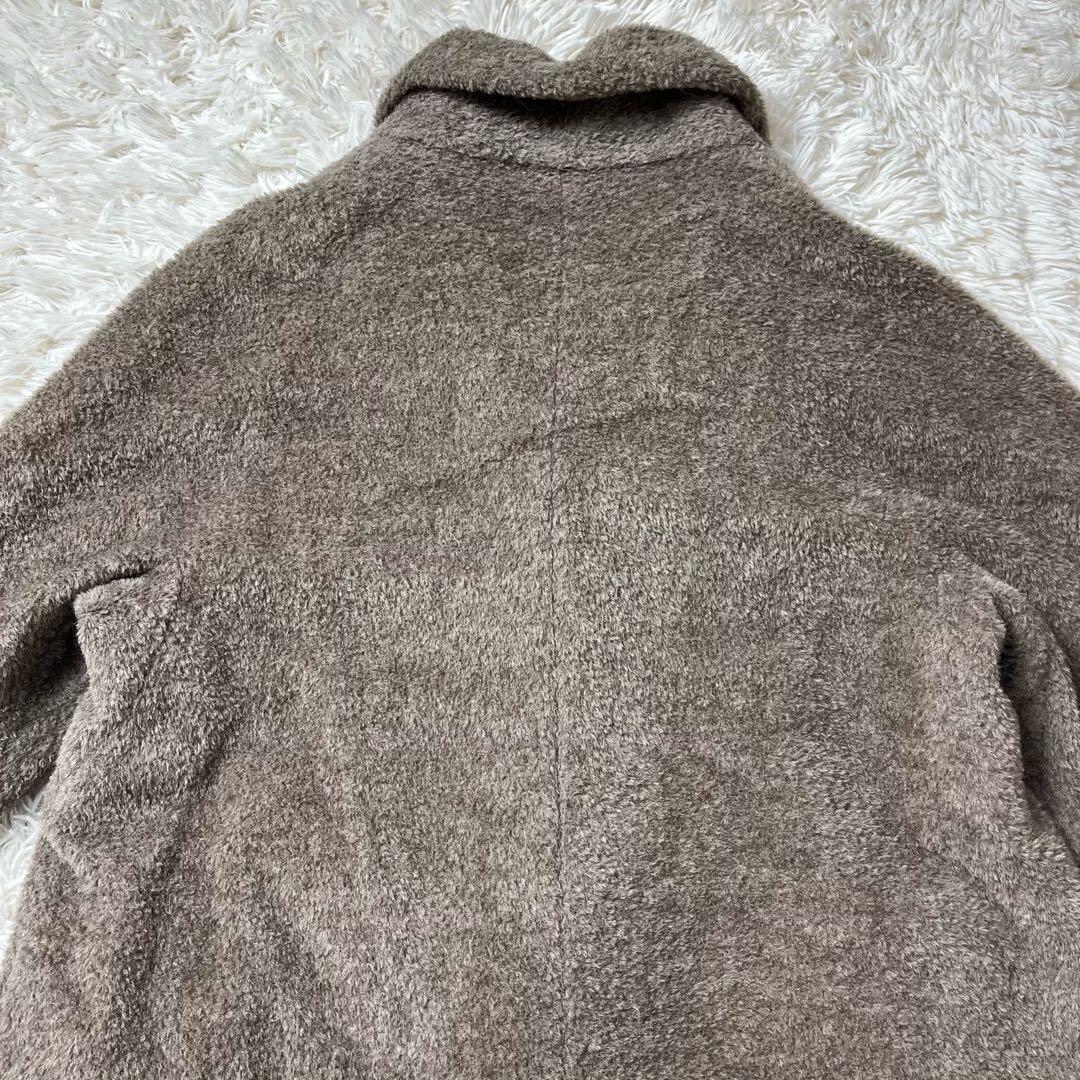 マックスマーラ　最高級　白タグ　アルパカ　シャギーコート　マキシ丈　42