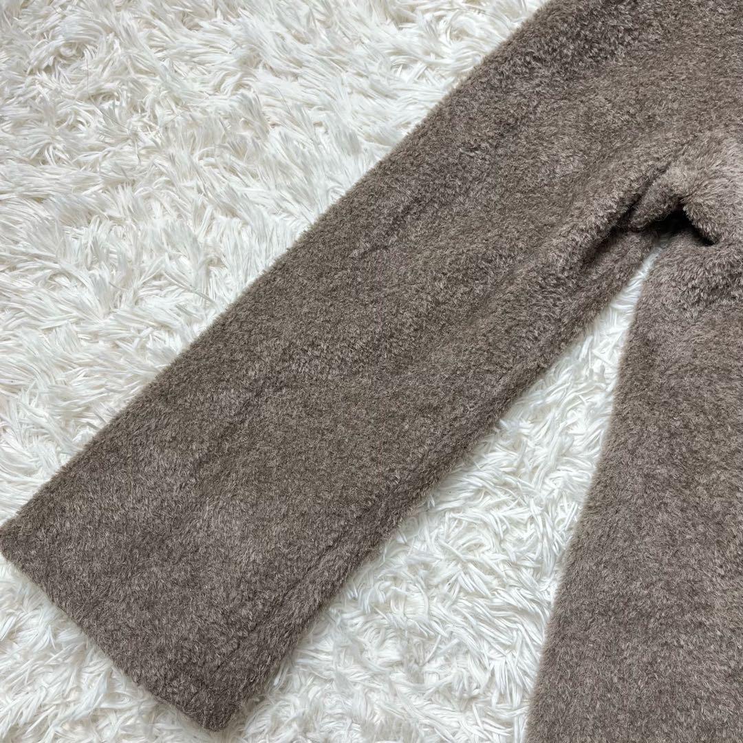 マックスマーラ　最高級　白タグ　アルパカ　シャギーコート　マキシ丈　42