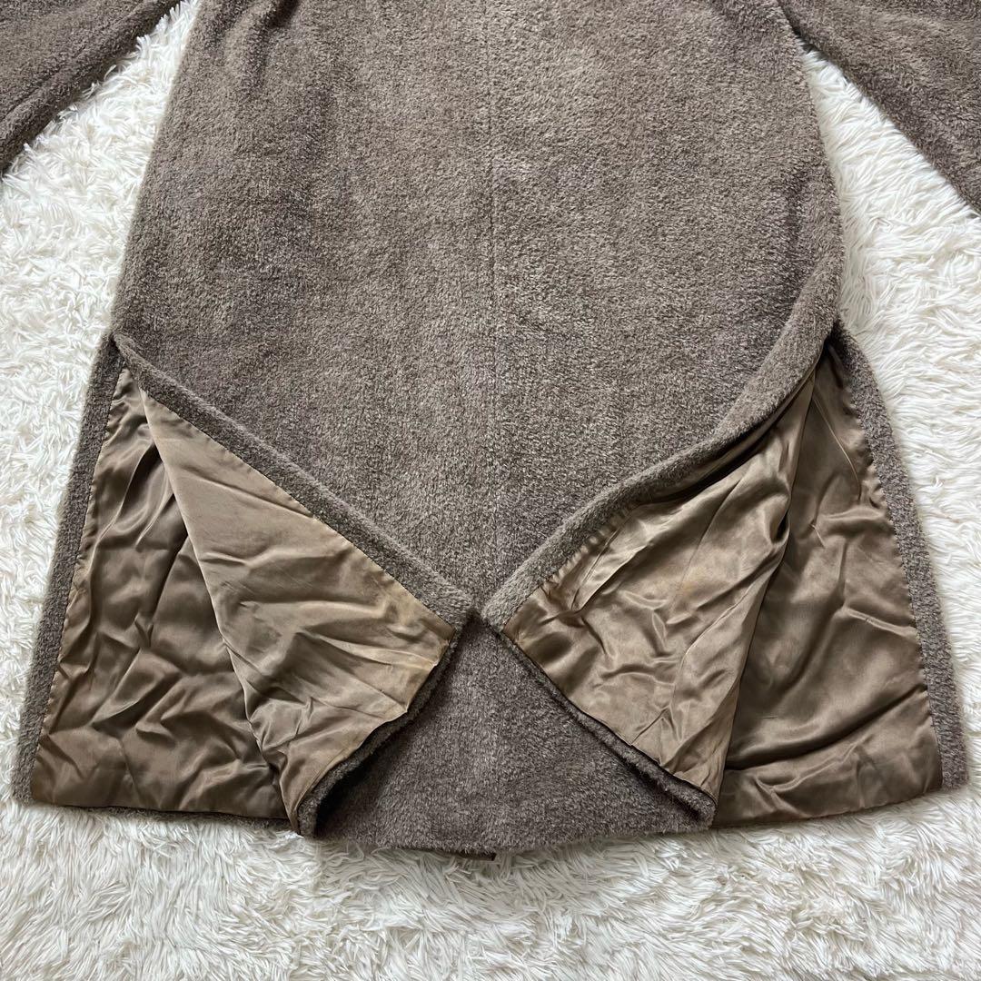 マックスマーラ　最高級　白タグ　アルパカ　シャギーコート　マキシ丈　42