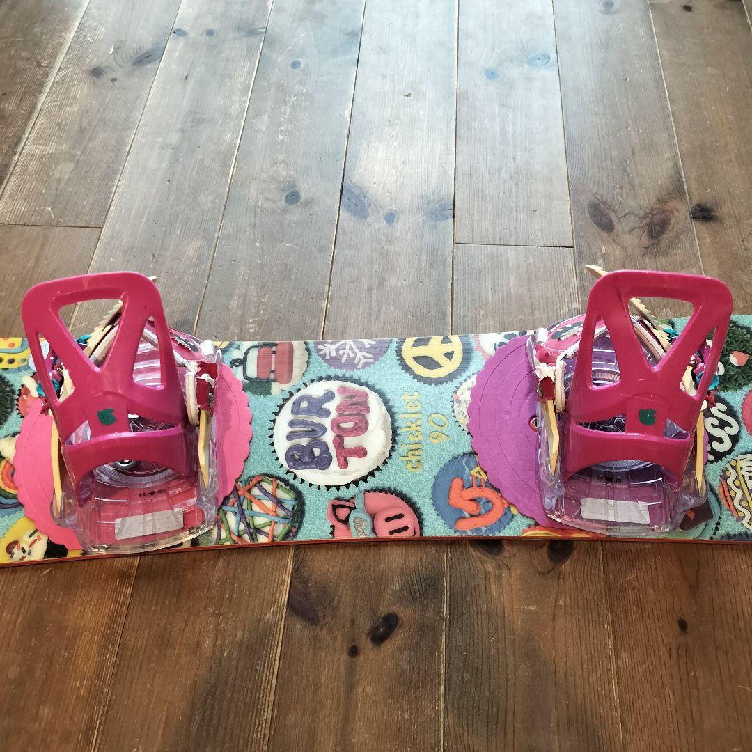 【バートン】スノーボード　キッズ　チクレット　90cm ビンディング　グロム