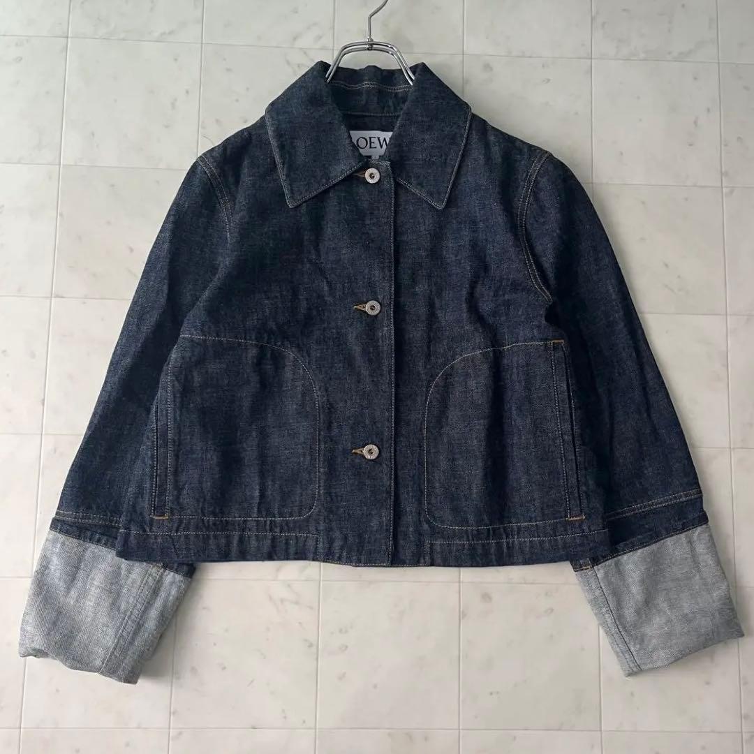 美品♡ロエベ ターンアップ フィッシャーマン デニムジャケット インディゴ 38