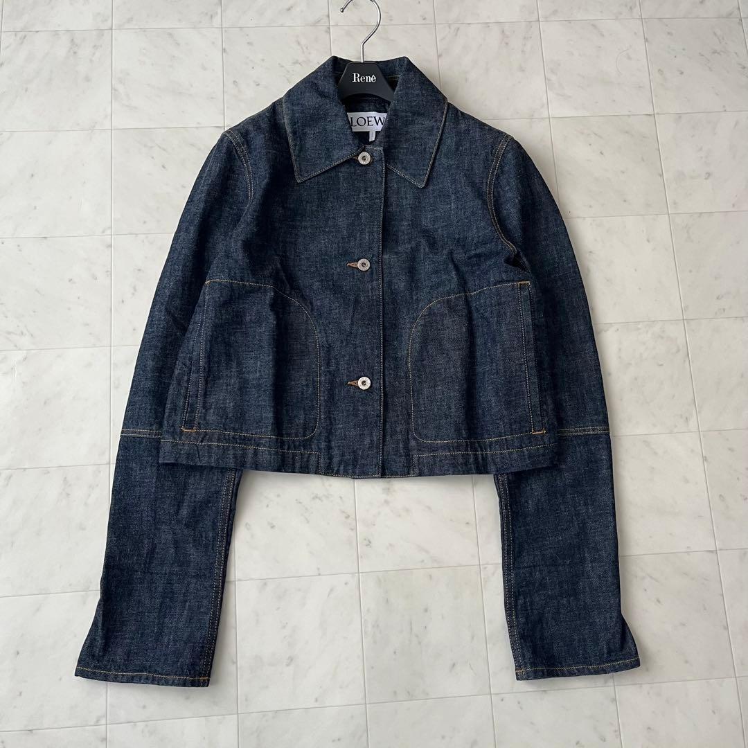 美品♡ロエベ ターンアップ フィッシャーマン デニムジャケット インディゴ 38