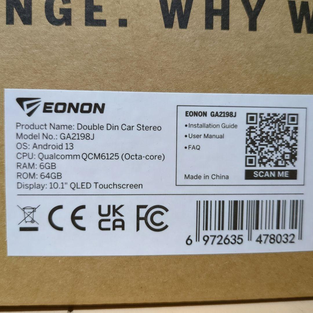 KABU。EONON GA2198Jハイエースにて３ヶ月使用です。