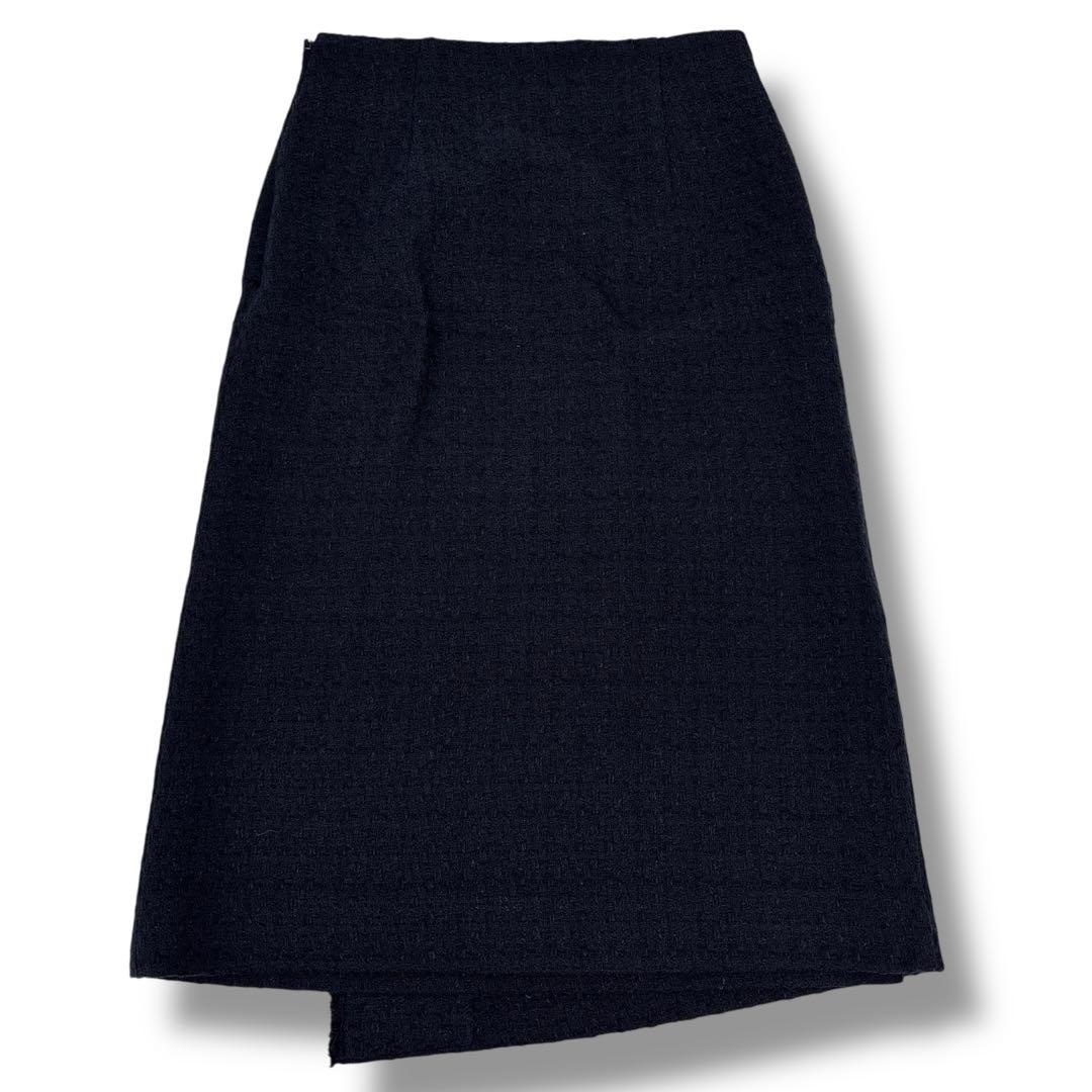 極美品】トゥモローランド ツイード スーツ セットアップ ノーカラージャケット