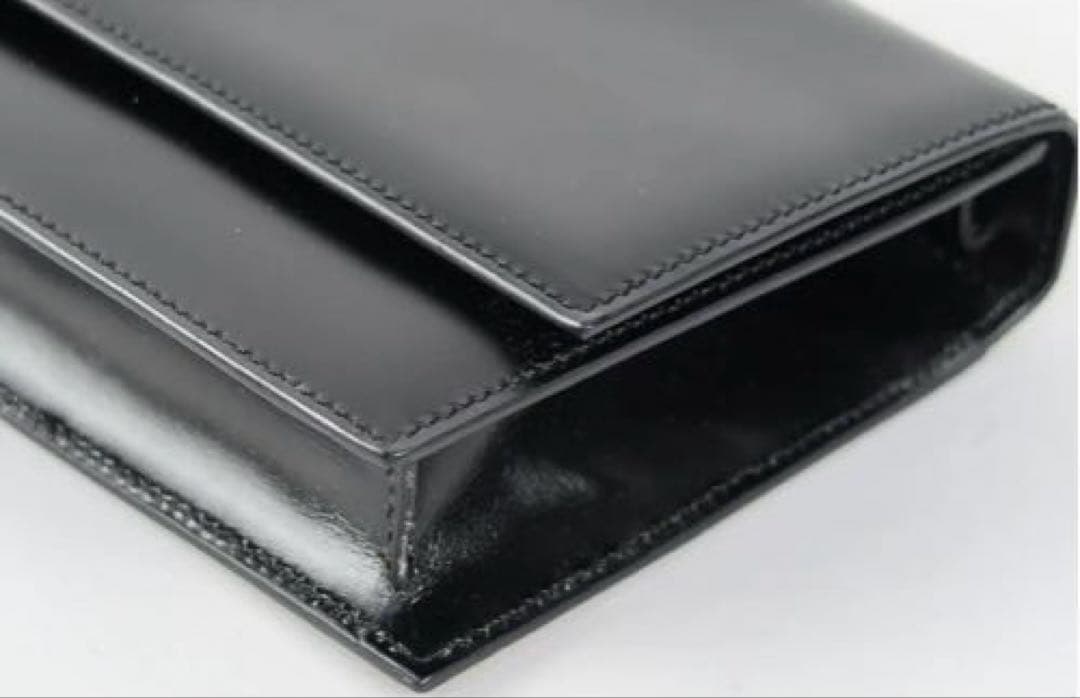 d*3様 【超美品】ブルガリ カーフレザー クラッチ ショルダーバッグ ブラック